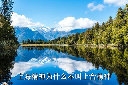 上海精神為什么不叫上合精神