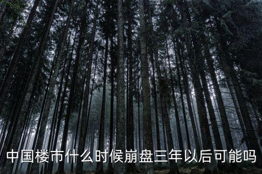 中國(guó)樓市什么時(shí)候崩盤三年以后可能嗎