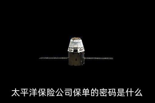 太平洋保險(xiǎn)公司保單的密碼是什么