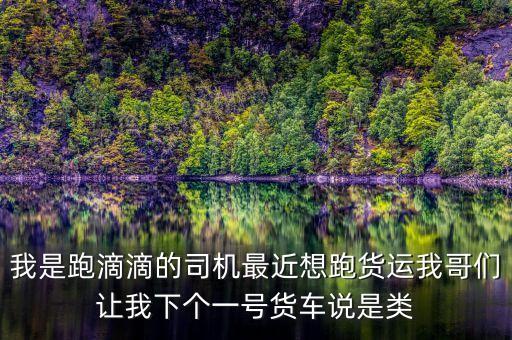 滴滴貨運(yùn)是什么，我是跑滴滴的司機(jī)最近想跑貨運(yùn)我哥們讓我下個(gè)一號(hào)貨車說(shuō)是類