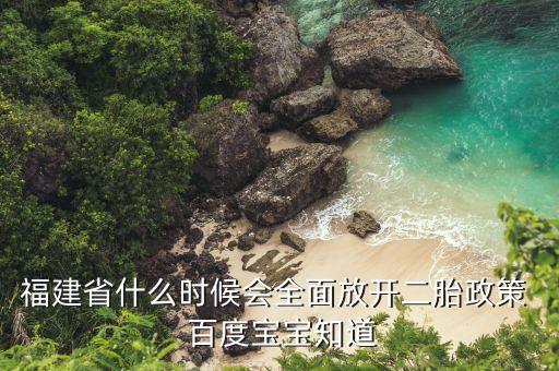 福建省什么時候會全面放開二胎政策  百度寶寶知道