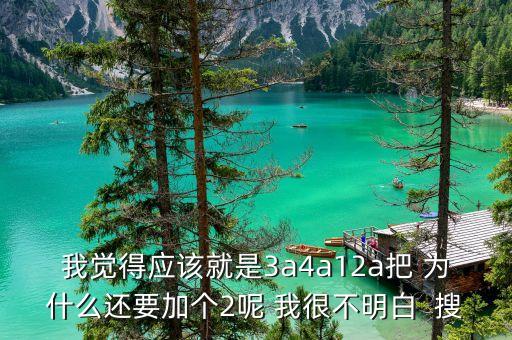 我覺得應(yīng)該就是3a4a12a把 為什么還要加個2呢 我很不明白  搜