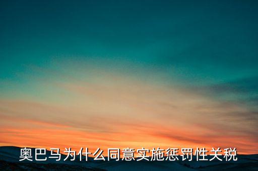 奧巴馬為什么同意實施懲罰性關(guān)稅