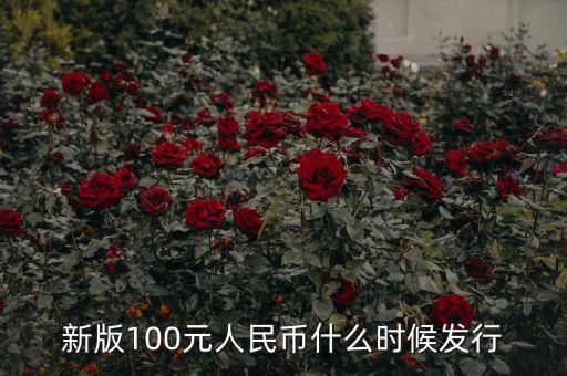 新版100元人民幣什么時候發(fā)行