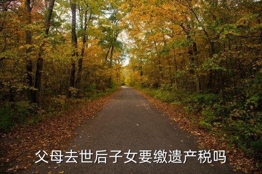 父母去世后子女要繳遺產(chǎn)稅嗎