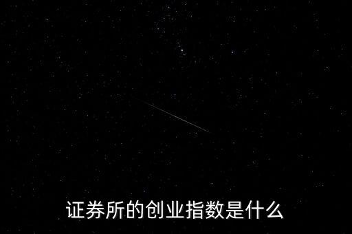 證券所的創(chuàng)業(yè)指數(shù)是什么