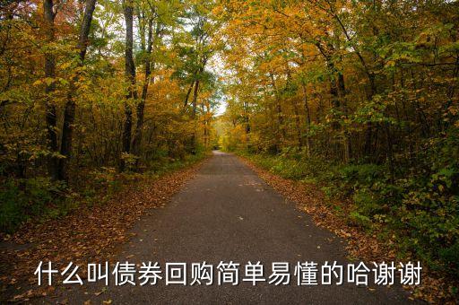 什么叫債券回購(gòu)簡(jiǎn)單易懂的哈謝謝