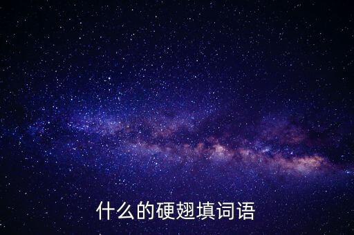 什么的硬翅填詞語