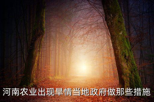 河南遇63年大旱村民采取什么措施，河南干旱嚴(yán)重政府該怎么辦
