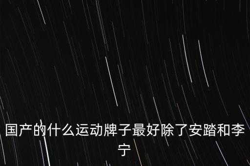 國產(chǎn)的什么運(yùn)動(dòng)牌子最好除了安踏和李寧