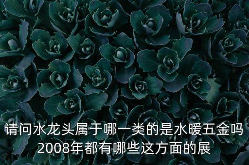 請問水龍頭屬于哪一類的是水暖五金嗎2008年都有哪些這方面的展