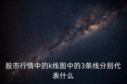 股市行情中的k線圖中的3條線分別代表什么