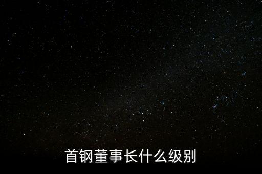 首鋼董事長什么級別