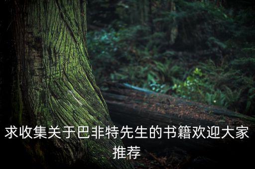 巴非特推薦十三本書是什么，求收集關(guān)于巴非特先生的書籍歡迎大家推薦