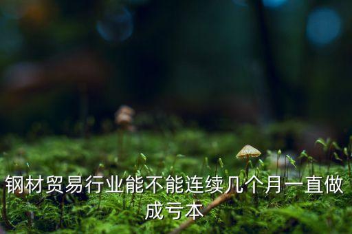 鋼材貿(mào)易行業(yè)能不能連續(xù)幾個(gè)月一直做成虧本