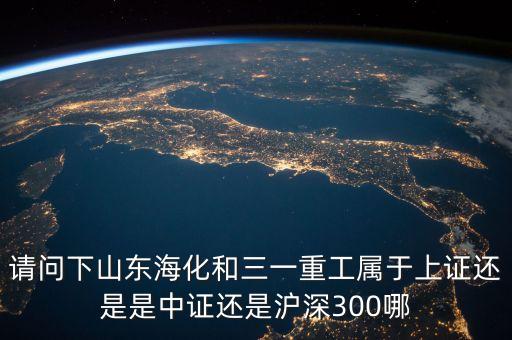請(qǐng)問(wèn)下山東海化和三一重工屬于上證還是是中證還是滬深300哪