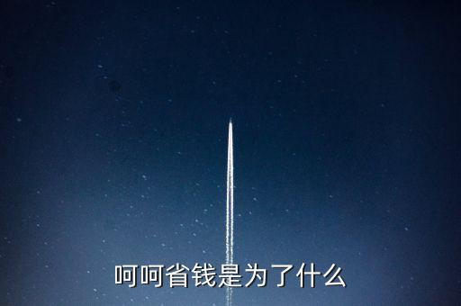 呵呵省錢是為了什么