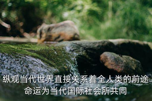 縱觀當代世界直接關(guān)系著全人類的前途命運為當代國際社會所共同