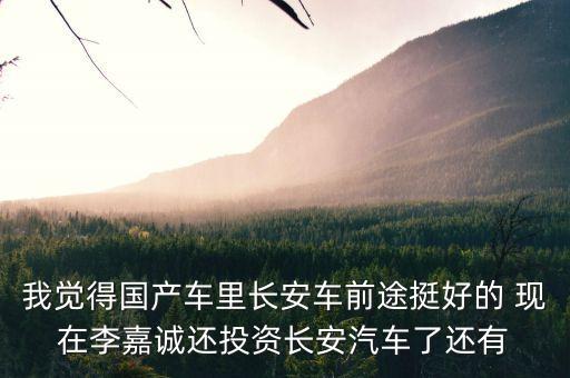 我覺得國產(chǎn)車?yán)镩L安車前途挺好的 現(xiàn)在李嘉誠還投資長安汽車了還有