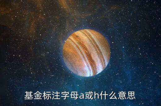 基金中的房地產(chǎn)a卷商a是什么意思，基金標注字母a或h什么意思