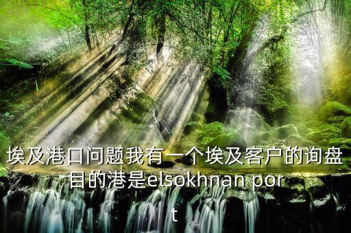 埃及港口問(wèn)題我有一個(gè)埃及客戶(hù)的詢(xún)盤(pán)目的港是elsokhnan port