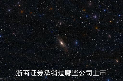 浙商證券承銷過(guò)哪些公司上市