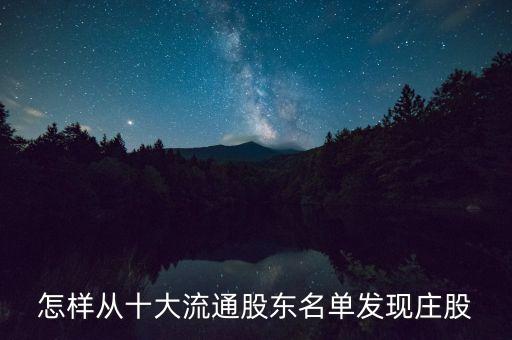 十大流通股東什么意思，莊家就是大股東嗎莊家和股東有什么區(qū)別