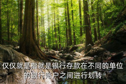 僅僅就是指就是銀行存款在不同的單位的銀行賬戶之間進行劃轉(zhuǎn)