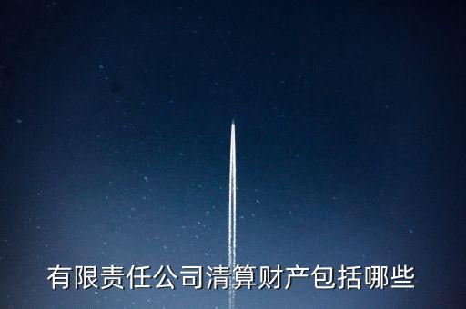 有限責(zé)任公司清算財產(chǎn)包括哪些