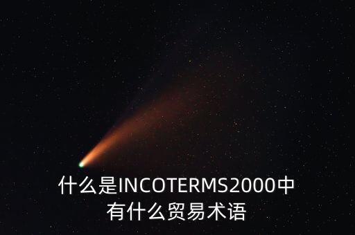 什么是INCOTERMS2000中有什么貿(mào)易術(shù)語(yǔ)