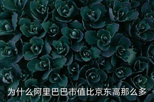 為什么阿里巴巴市值比京東高那么多