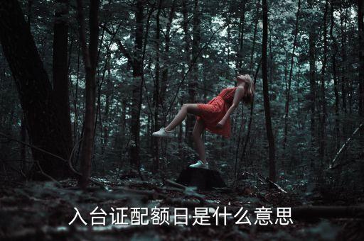 入臺證配額日是什么意思