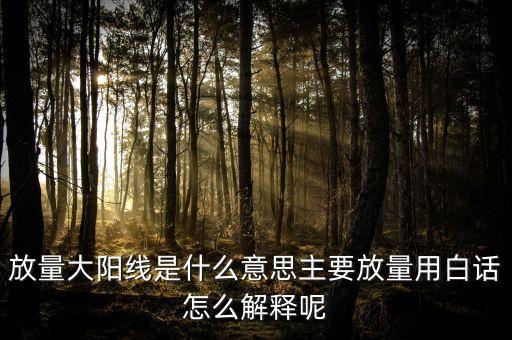 巨量大陽線是什么信號，放量大陽線是什么意思主要放量用白話怎么解釋呢