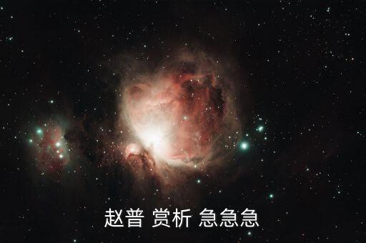 趙普 賞析 急急急