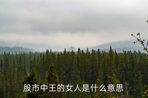 股票王的女人什么意思，股票術(shù)語(yǔ)王的女人是什么意思