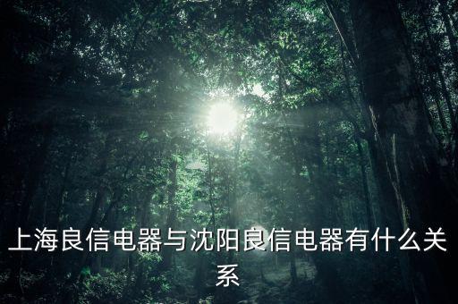 良信電器生產(chǎn)什么的，上海良信電器與沈陽良信電器有什么關(guān)系