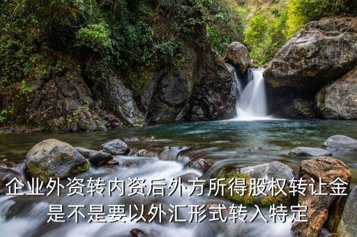 收購(gòu)?fù)夥焦蓹?quán)需要開什么賬戶，企業(yè)外資轉(zhuǎn)內(nèi)資后外方所得股權(quán)轉(zhuǎn)讓金是不是要以外匯形式轉(zhuǎn)入特定
