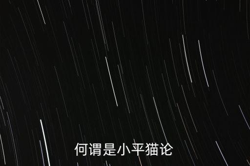 何謂是小平貓論