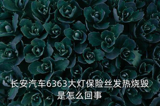 車的大燈保險(xiǎn)絲為什么過熱，長安汽車6363大燈保險(xiǎn)絲發(fā)熱燒毀是怎么回事