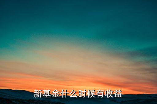 新基金什么時候有收益，新基金什么時候有收益