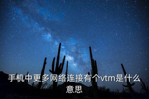 手機(jī)中更多網(wǎng)絡(luò)連接有個(gè)vtm是什么意思