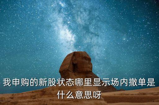 場(chǎng)內(nèi)撤單是什么意思，股票場(chǎng)內(nèi)撤單是什么意思