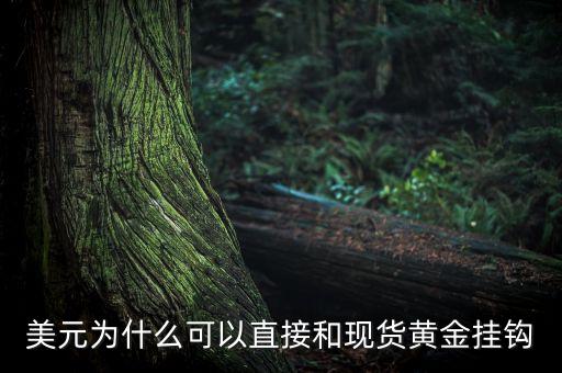 美元為什么可以直接和現(xiàn)貨黃金掛鉤