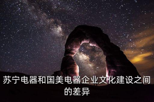 蘇寧電器和國(guó)美電器企業(yè)文化建設(shè)之間的差異