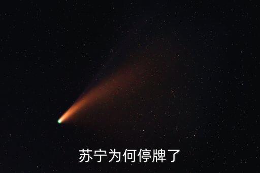 蘇寧為何停牌了