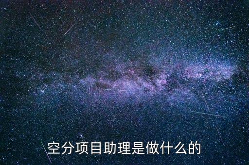 什么是空分項目，什么是空分
