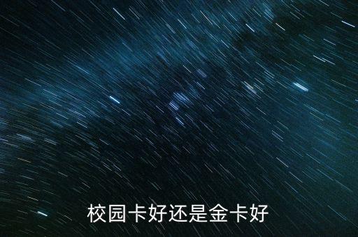 校園卡好還是金卡好