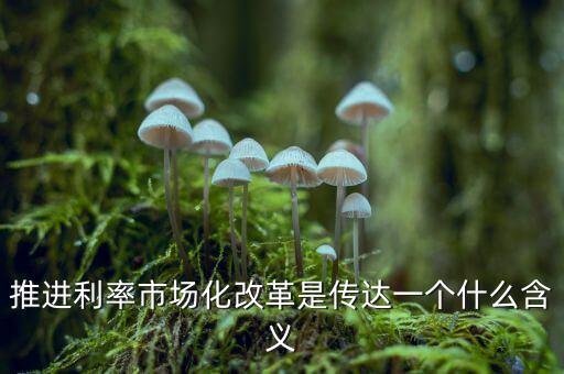 推進(jìn)利率市場化改革是傳達(dá)一個什么含義