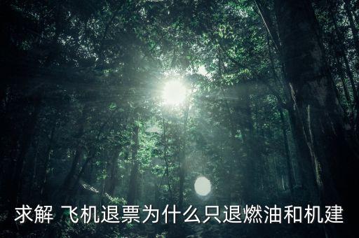 求解 飛機退票為什么只退燃油和機建