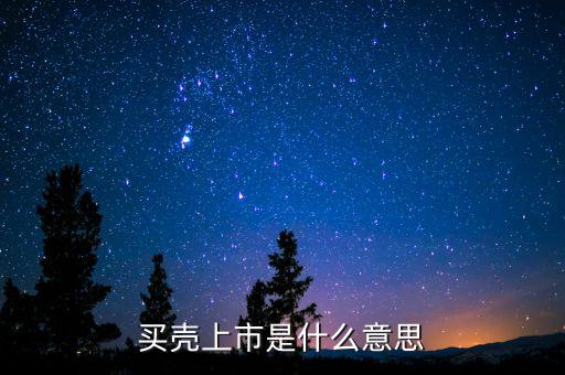 買殼上市是什么意思